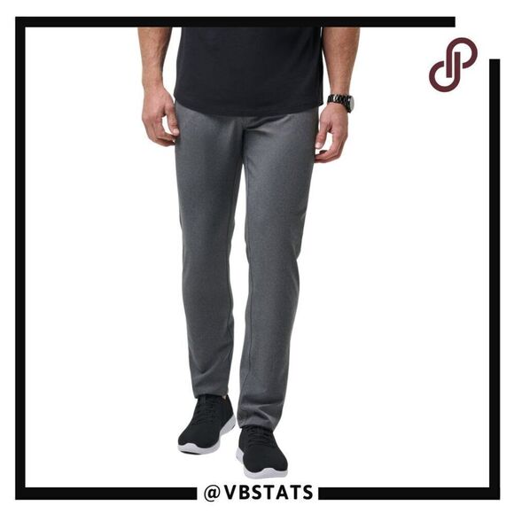 Travis Mathew OPEN TO CLOSE PANT in Size 36W x 32IS Color Heather Dark Gray - Picture 2 of 12